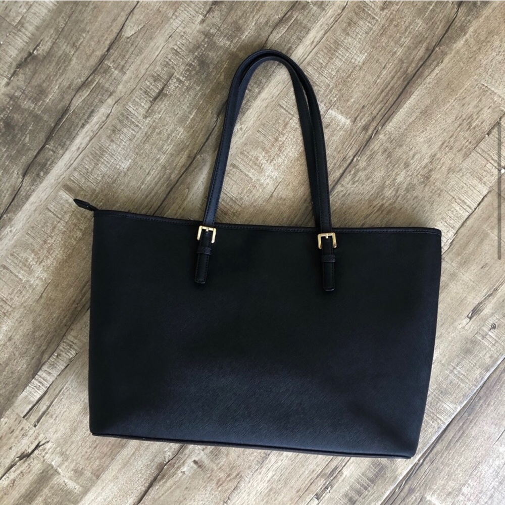 Michael Kors Black Saffiano Jet Set Travel Tote Lg - Picture 4 of 15